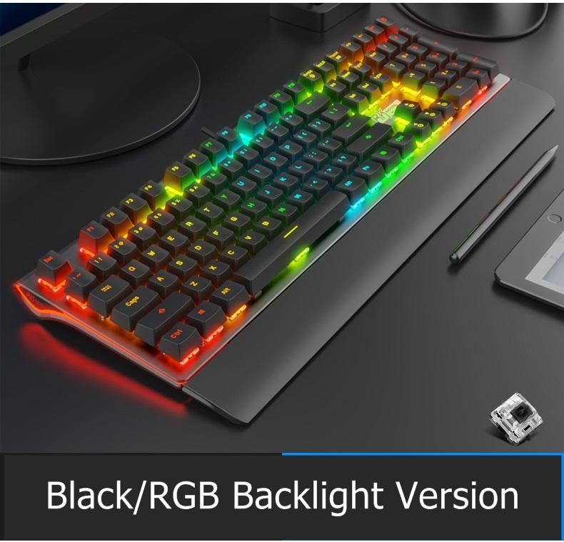 RK108 Mechanical Gaming Keyboard with RGB Teclado Klavye
