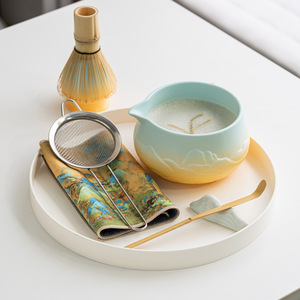 Ensemble de matcha premium, fouet et cuillère en bambou écologiques, bols à thé en céramique dégradés, support |   Ensembles personnalisables multiples pour cadeaux - Product Image 6