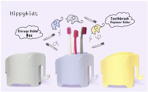 Support mural amovible multifonctionnel Hippykids Darklight sans perçage, en plastique ABS sans BPA, pour tasses et brosses à dents, promotionnel - Product Image 6