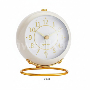 นาฬิกาตกแต่งใหม่ดูตั้งโต๊ะนาฬิกาโลหะสไตล์โมเดิร์นหรูหราสำหรับตกแต่งบ้านสำหรับห้องนั่งเล่นโต๊ะทำงานของตกแต่งโต๊ะบนโต๊ะ - Product Image 1