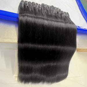 Máquina alineada con cutícula Doble trama Raw Curly Virgin Indian Human Real Hair Bundles A granel Todos los colores 90-100g - Product Image 1