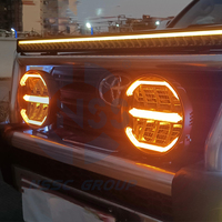 Faro LED da 9 Pollici Omologato ECE R65 R148 R149 con Luce di Parcheggio Dinamica Ambra e Bianca e Funzioni di Segnalazione Stroboscopica per Volvo