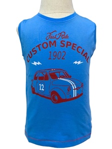 Camiseta sin mangas con cuello redondo para niños de 2 a 8 años. Hecha de TC 35% algodón 65% poliéster 150-160gsm (44) - Product Image 2