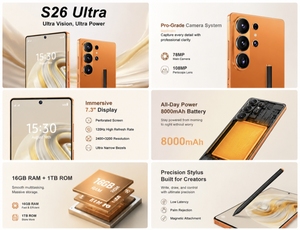 Smartphone 5G de Alto Rendimiento S26 Ultra, Pantalla Grande, 12GB+512GB de Almacenamiento, Doble SIM, Doble Modo de Espera, Bajo Precio 2026 - Product Image 6