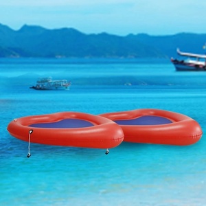 ที่นอนเป่าลมรูปหัวใจสีแดง ทำจาก PVC ใช้เป็นที่นอนน้ำได้ พร้อมชุดเก้าอี้ลอยน้ำเป่าลม - Product Image 4