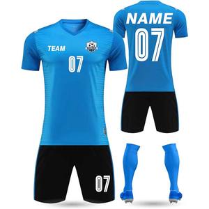 โพลีเอสเตอร์ที่กําหนดเองเสื้อฟุตบอลตาข่ายชุดฟุตบอลเยาวชนเสื้อฟุตบอลชุดเต็มชุดฟุตบอลระเหิดเครื่องแบบ - Product Image 2