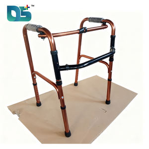 Roda depan baja tahan karat alat bantu jalan, rak H ganda perawatan permukaan perak cerah, alat bantu jalan tahan lama - Product Image 6