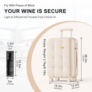Valise à vin pour 10 bouteilles pour les voyages |   Bagages approuvés par la TSA avec insert <span class=keywords><strong>en</strong></span> mousse antichoc |   Porte-vin étanche pour <span class=keywords><strong>avion</strong></span> - Product Image 2