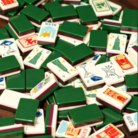 Mesa de Mahjong Plegable Portátil de Acrílico Azul de Lujo CHIVAN para Casino, Entretenimiento y Juego, Ecológica y Automática para 4 Jugadores