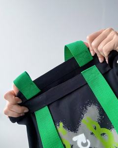 <span class=keywords><strong>Sac</strong></span> fourre-tout <span class=keywords><strong>en</strong></span> toile de coton biologique <span class=keywords><strong>noir</strong></span> tendance <span class=keywords><strong>avec</strong></span> logo imprimé sur les longues poignées pour les entreprises - Product Image 3