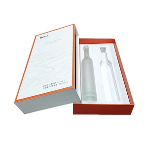 Luxury paper card single wine glass magnetic folding wine <b>bottle</b> packaging gift <b>box</b>, customizable according to needs - Product Image 3
