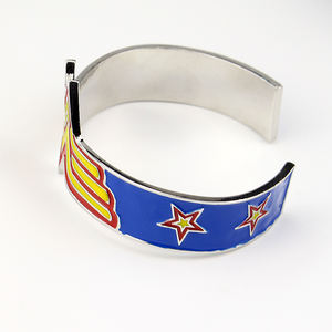 Pulsera de cristal con Logo de Wonder Woman para mujer, brazalete con abalorio de cristal, regalo para chica - Product Image 6