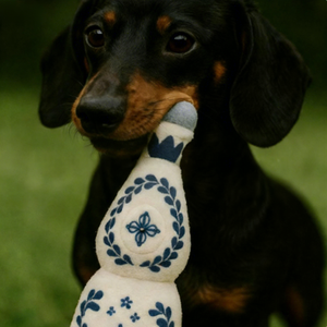 Rarewe Accessoires pour chiens Jouets à mâcher pour animaux de compagnie HUMO Jouets en peluche personnalisés en velours côtelé Jouets à couiner pour chiots pour le nettoyage des dents Azul - Product Image 1