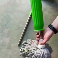 Mopa Metálica Doméstica de Doble Uso para Limpieza de Suelos, Seca y Húmeda, con Cubo de Autolimpieza y Sistema de Lavado sin Manos, Absorbente y Descontaminante