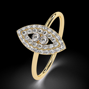 Anillo de Compromiso Minimalista con Diamante Real en Oro Amarillo Macizo de 14K/18K, Corte Brillante, Color Rosa, para Mujer - Product Image 4