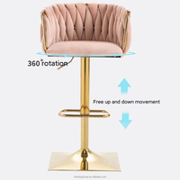 Tabourets de bar modernes en gros, tabourets de bar de luxe à base carrée dorée moderne, tabourets de luxe, chaises de bar, cuisine de luxe