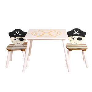 Nouvelle conception de tables pour enfants pirates, construction facile, table et chaises pour enfants, vente en gros de tables et de chaises en bois pour enfants - Product Image 1