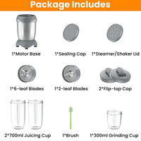 Krachtige sapcentrifuge van 450W met maalbeker, blender voor hard fruit, ijs & babyvoeding, voor thuisgebruik in de keuken