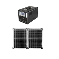 Station d'alimentation portable 700W, batterie 960Wh, kit avec panneau solaire pliable 100W pour le camping, la maison, la sauvegarde d'énergie d'urgence