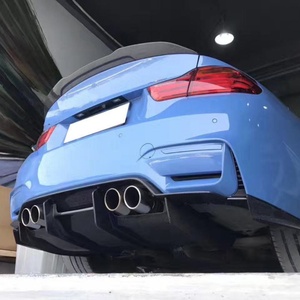 PSM Style Carbon Fiber Rear Bumper Lip Fins Spoiler Winglet <b>Splitter</b> Diffuser for BMW F30 Upgrade an M3 - Product Image 2