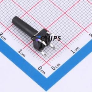 ZX-QC-ZC661626 Tactile Switch Through hole Component THT-4P,6x6mm Switch Single Pole Single Throw Round Button 2.6N Through Hole - Product Image 2