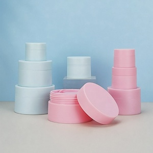 Mini Tarros Redondos de Plástico PP de 5g, 15g, 20g, 30g y 50g para Bálsamo Labial, Exfoliante Corporal, Crema Facial y Contorno de Ojos, con Tapas de Colores - Product Image 2