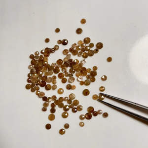 Diamante Marrón Natural Facetado en Forma de Rosa, Gema Redonda para Joyería Fina, Minas Indias, Certificado BEGDI GEMS - Product Image 1