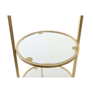 Estante de Metal y Vidrio 32.5x30x86 Dorado - Product Image 1