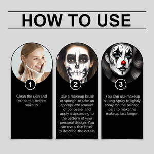 Eelhope Halloween <span class=keywords><strong>pintura</strong></span> fiesta baile <span class=keywords><strong>cara</strong></span> Horror payaso maquillaje Kit - Product Image 5