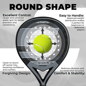 Paleta de Pickleball Halo con Borde Pulido y Esquinas Redondeadas, Diseño que Evita Daños por Impacto y Arañazos en las Manos, Más Segura - Product Image 3