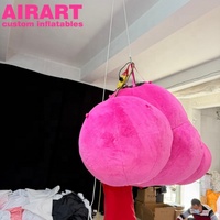 Nuages gonflables en peluche rose, nuages gonflables décoratifs en peluche pour les jours spéciaux