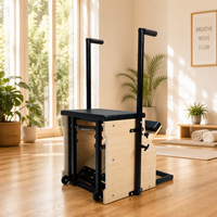 Chaise de Pilates Wunda en érable de qualité commerciale pour l'entraînement de stabilité en studio, fitness, yoga et exercices