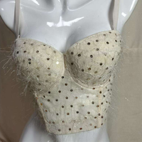Robe de lingerie sexy scintillante pour femme, costume de soirée vintage, corsets et bustiers pour fête
