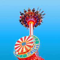 Manège géant durable à 360 degrés, pour l'intérieur et l'extérieur, construction en métal et fibre de verre, utilisation en centre commercial, haute vitesse, amusement garanti, 18 m