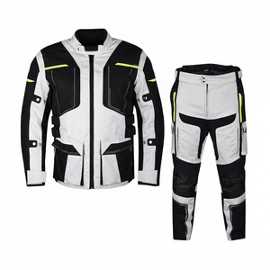 Conjunto de traje de carreras de moto de cuero impermeable al aire libre con diseño transpirable de secado rápido para hombres - Product Image 1