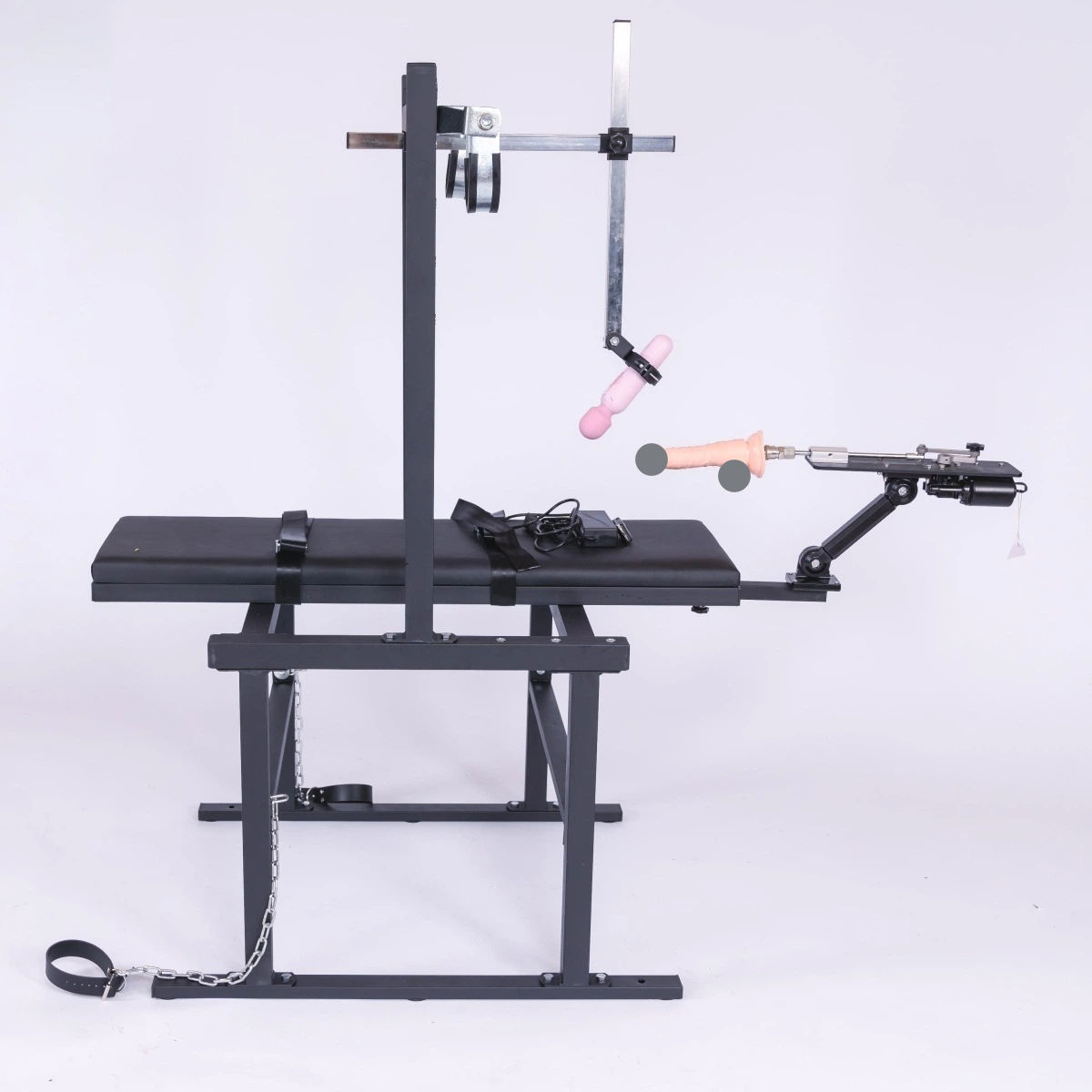 Silla Gantry negra + Pistola silenciosa de alta potencia + Soporte AV