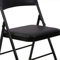 Housse de vinyle doublée en faux cuir, chaise pliante, avec cadre métallique, pour salle à manger, bon marché