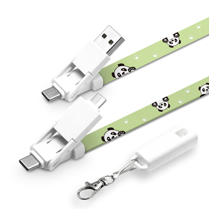 3A 6 1สายชาร์จเร็วแบบพกพาสายคล้องสายไมโคร USB สายชาร์จโทรศัพท์ไม้บรรทัดใหม่โปรโมชั่น - Product Image 2