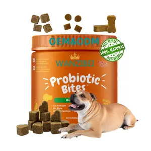 Groothandel Custom Zes Stammen Van Probiotische Zachte Kauwt 270 G 300 G 360 G Hond Probiotica Supplement-Traktatie Voor honden