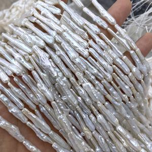 4x25mm <span class=keywords><strong>Biwa</strong></span> perla de agua dulce barroca Natural blanco Pipa perlas accesorios de bricolaje - Product Image 2