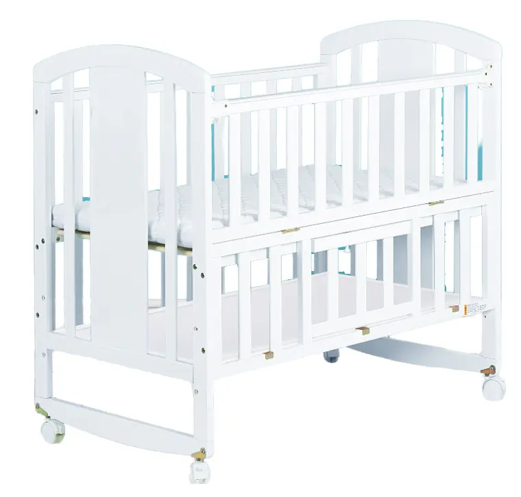 Lit bébé en bois massif design moderne pour chambre salon salle à manger et salle de bain application