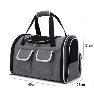 Sac de transport pour animaux de compagnie, chien, chat, petit, à double porte, pliable, respirant, à côtés souples, approuvé par les compagnies aériennes - Product Image 4