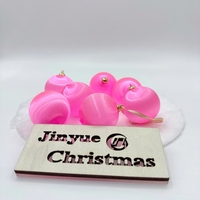 Ensemble de Boules de Noël en Plastique Premium Personnalisées, Fabriquées à la Machine, Rayées Multicolores, Ornements de Fête Plein de Couleurs pour Arbre de Noël