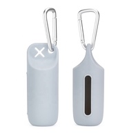 Trendy draagbare geprinte capsule hondenpoepzakdispenser met karabijnhaak voor honden, voor buitenwandelingen, opbergorganizer.