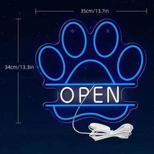 Paw open Letreros Neon LED indoor hanging ambient light shop <b>sign</b> wall decoration light entrance indicator light luminous <b>sign</b> - Product Image 4