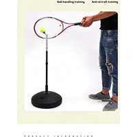 Entraîneur de tennis à hauteur réglable en ABS, équipement d'entraînement de rebond durable, logo personnalisé, vente en gros, directement de l'usine OEM