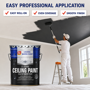 Hochwertige Schwarze Acryl-Emulsionsfarbe für Innenwände und Decken Hochdeckende Flüssigbeschichtung für Pockenabdeckung mit Pinsel oder Sprühgerät - Product Image 4