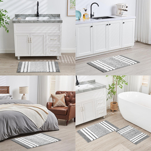 שטיח אמבטיה עבה במיוחד מסיבי מיקרופייבר רכים, נגד החלקה, קטיפתיים, מפנקים, למלון ולבית - Product Image 3