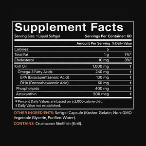 Huile de Krill de l'Antarctique OEM en gélules avec Oméga-<span class=keywords><strong>3</strong></span>, Phospholipides et Astaxanthine – Complément pour le Système Immunitaire et la Santé Cérébrale - Product Image 2
