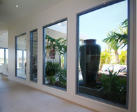 Fenêtre panoramique sur mesure avec double vitrage isolant trempé pour villa, maison résidentielle, extérieur, fenêtre fixe en aluminium